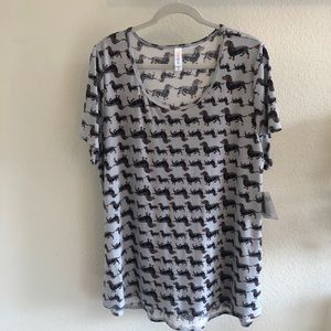 NWT LuLaRoe Dachshund Classic Tee 3XL